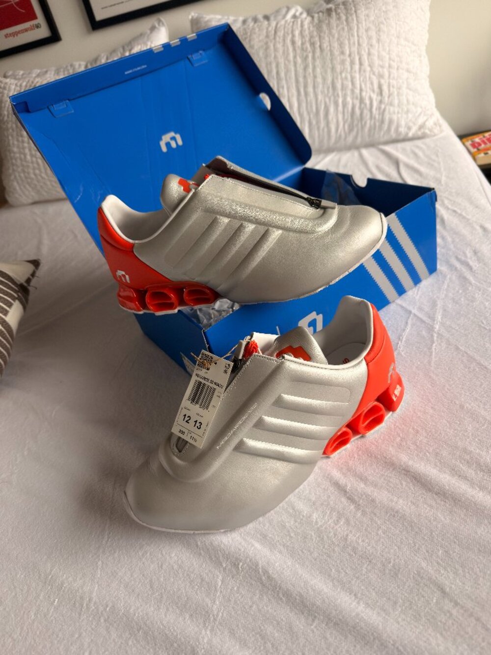 Adidas Megaride S2 – Silver & Orange (size 12)